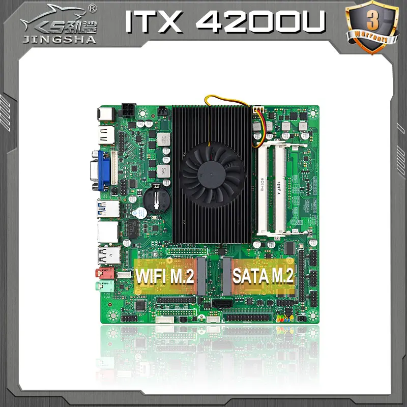 JINGSHA itx-4200U mini itx motherboard onboard intel i5 4200U CPU dual channel DDR3 RAM Industrial Motherboards