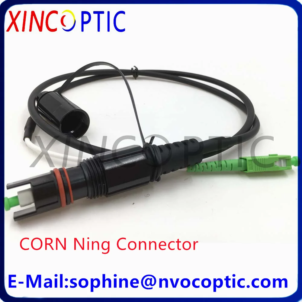 ip67防水コーニングhuawei社ミニscapc-1メートル50ミリメートル黒ケーブルsc-apc-optitap屋外ファイバ光コネクタパッチコード