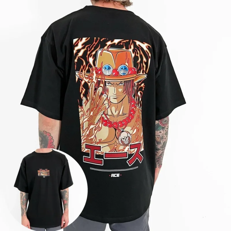 

One Piece Summer Authentic T-Shirt 2025 Oversized Unisex Anime Top, Official Licensed Cotton Shirt with Luffy Portrait Print