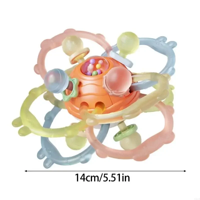 كرة حسية مزخرفة لتنمية الأطفال الصغار، تعزز التمارين البدنية، مضغ مريح، لعبة تعلم محمولة للأعمار من 3 سنوات فما فوق، 15UB #6