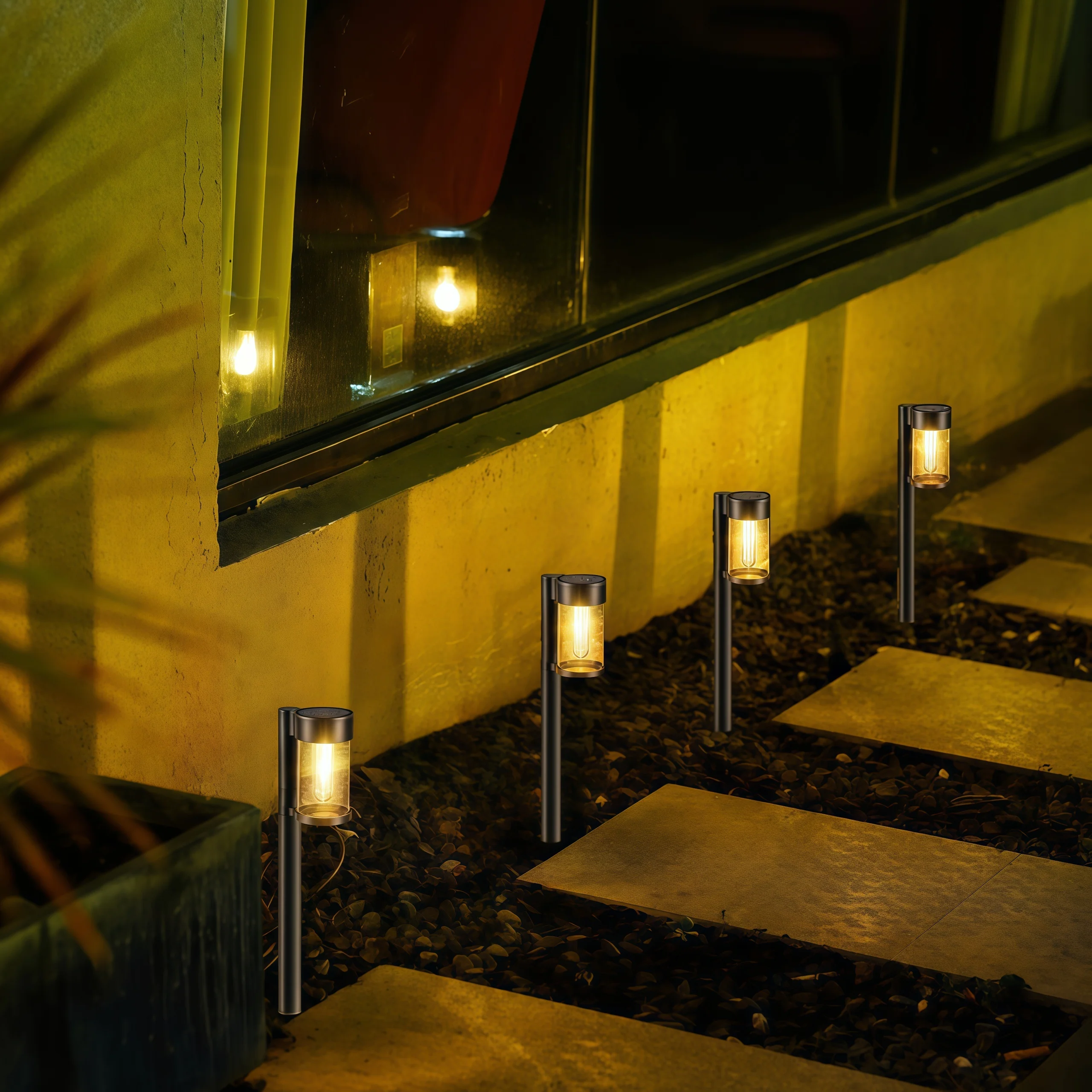 6 Pcs Solar Outdoor Pathway Lights for Garden Yard Patio Walkway Landscape Lighting Lawn Stake Decor Ideal Housewarming Birthday