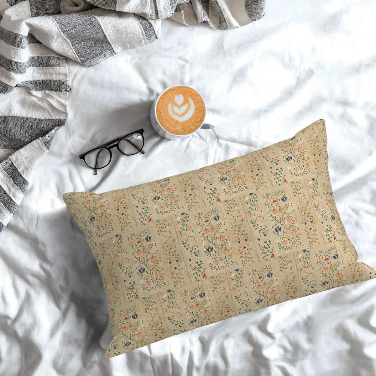 Capa de Almofada Retangular Decorativa com Bordado Suzani Nim do Uzbequistão para Quarto, Cama e Conforto Doméstico