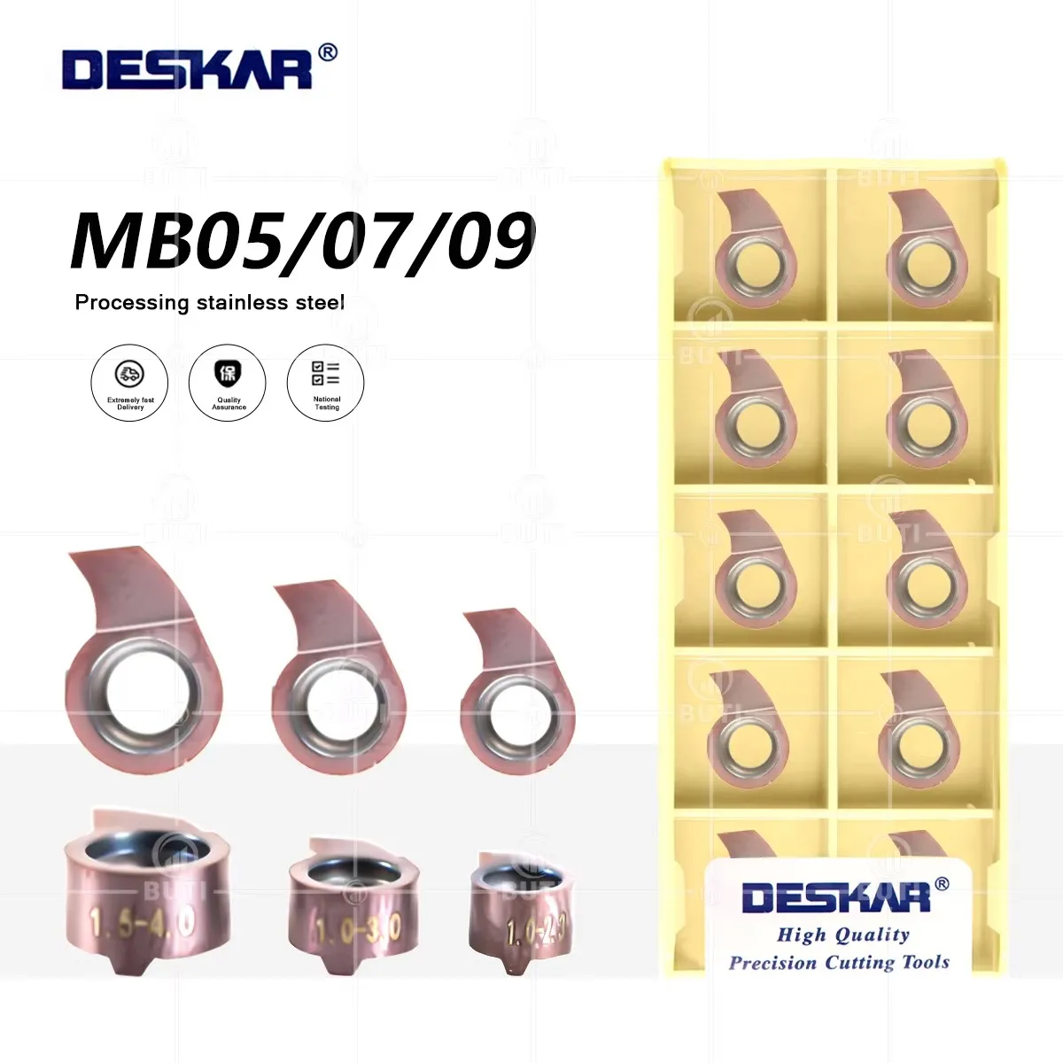 MB05/07/09 DESKAR Comma Blade MB05-100-2.3-D08 MB07-200-3.0-D11 MB09-300-6.5-D17 LF6018 100% Original Small Hole Slotting Insert