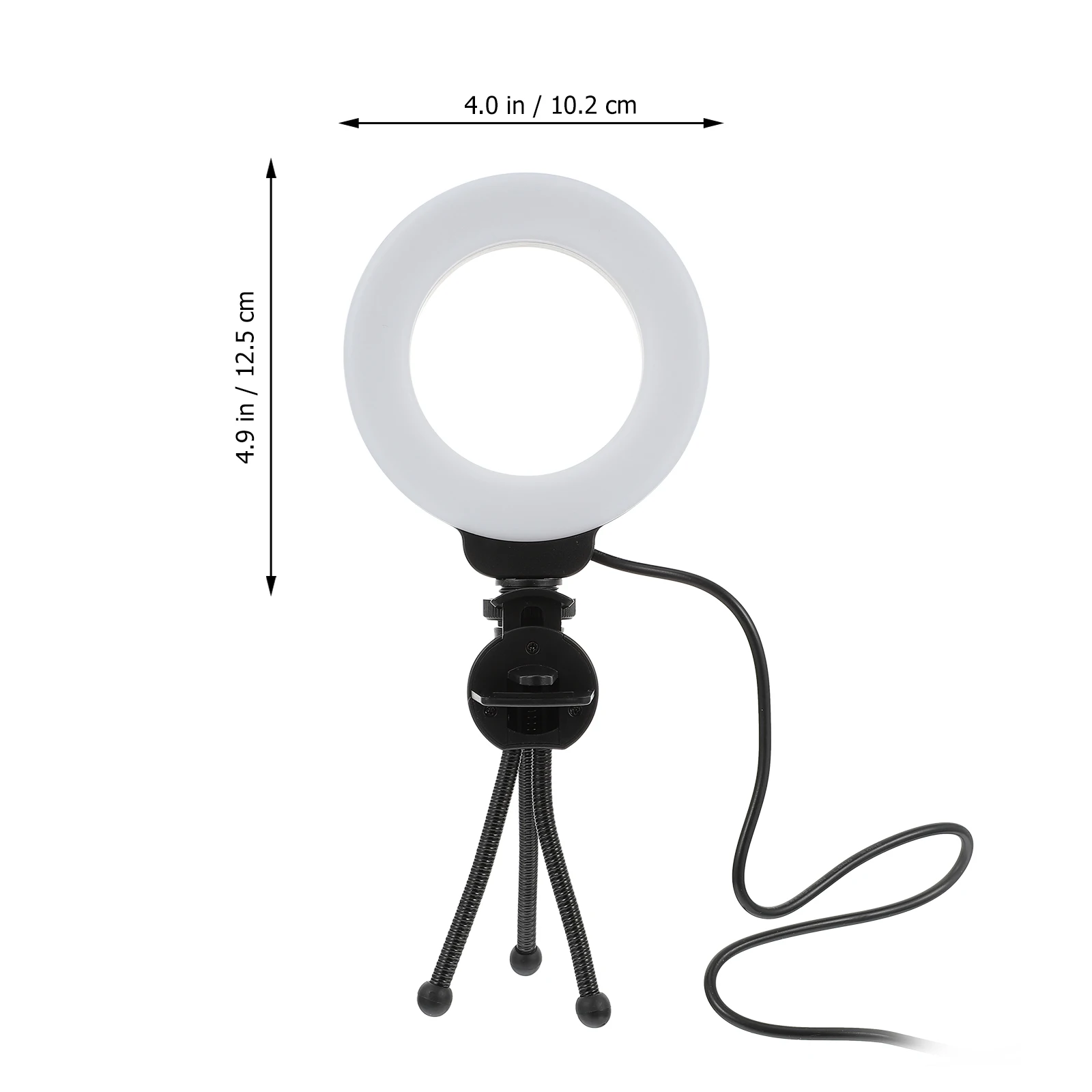 

Mini Ring Light 4 Inch Video Conference Fill Light Adjustable Brightness Soft Color Camera Laptop Photography Broadcast