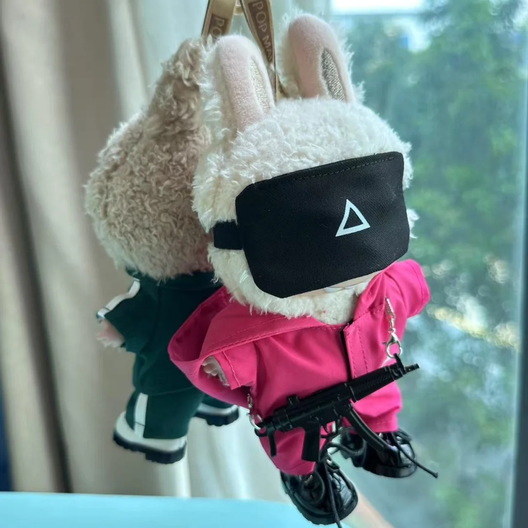 

Одежда для Labubu 17 см, аксессуары для одежды для Monster Korea Kpop Lafufu Idol V1 V2 V3, куртка Commando, одежда с подвеской Mp5