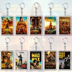 Mad Max Movie Keychains Fury Road Warrior Furiosa Interceptor Keyring for Accessories Bag Pendant Key Chain Ring Jewelry Gifts