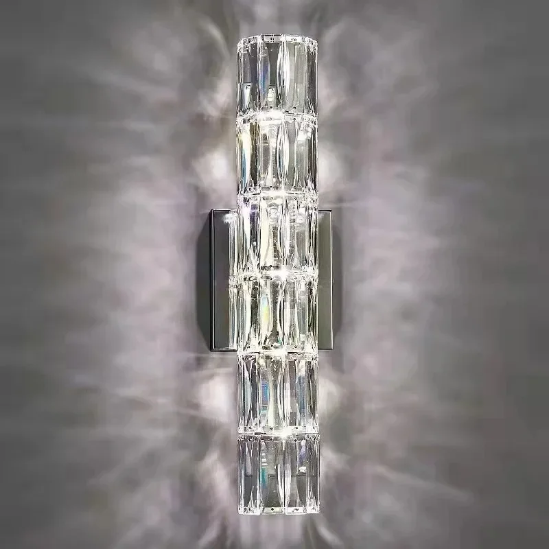 

Modern Luxury Crystal Wall Lamp for Tv Background Home Sconce Led Lighting Fixture Living Room Mirror Bedroom Indoor Decoration