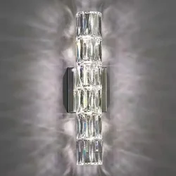 Modern Luxury Crystal Wall Lamp for Tv Background Home Sconce Led Lighting Fixture Living Room Mirror Bedroom Indoor Decoration