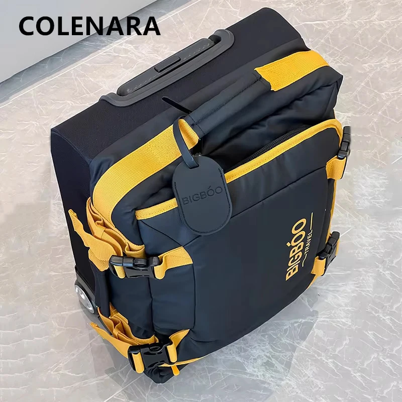 COLENARA Suitcase on Wheels Oxford Cloth Boarding Box Lightweight Trolley Case 20