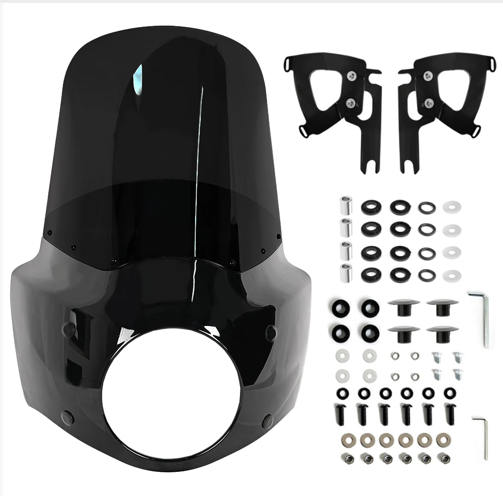 Motorcycle Accessories Headlight Fairing&15 inch PC Windshield Windscreen for Harley Road King FLHR 1994-2023 FLHRXS 2017-2025