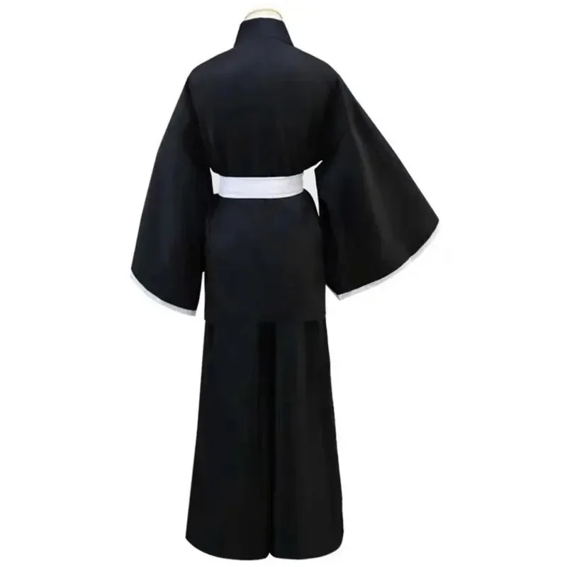 Cosplay Anime Bleach Kuchiki Rukia Kurosaki Ichigo Costume Black Robe Outfit Thousand-Year Blood War Samurai Uniform
