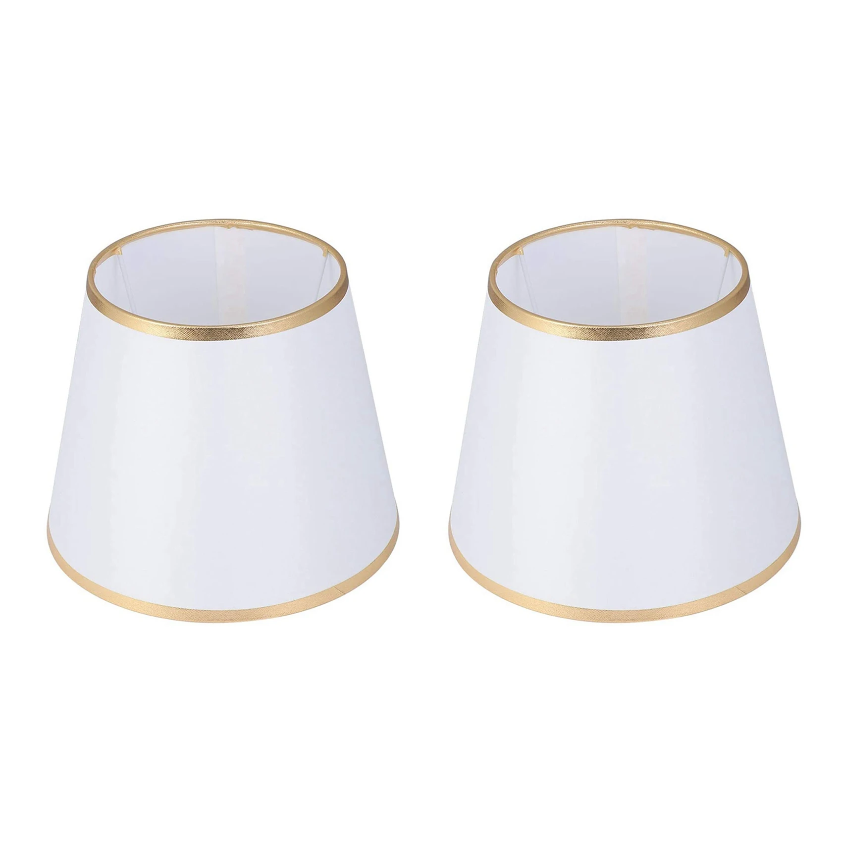 Y50A-2X Drum Lamp Shade Dustproof Barrel Shape Cloth Lampshade Table Floor Chandelier Light Replacement For Home Office White