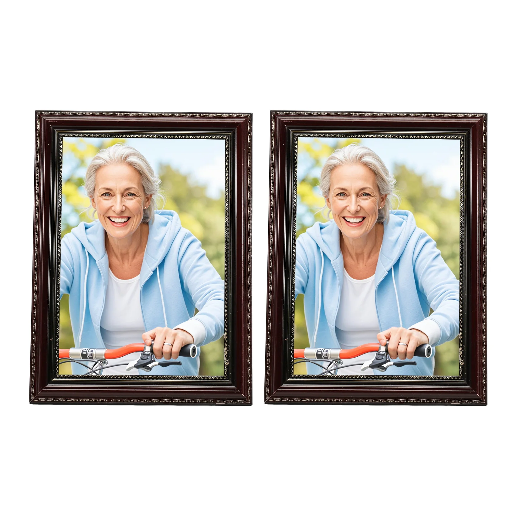 Workshop Gear 2PCS Real Wood Senior Portrait Frame A4 Wall Mounted or Tabletop Death Photo Frame Home Decorations PS Frame