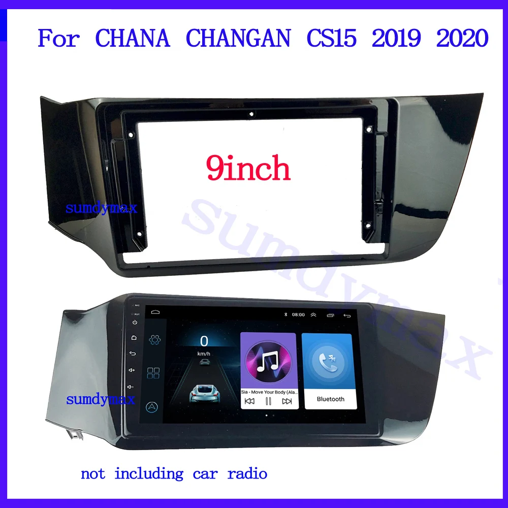 

9inch 2din Car Frame Fascia panel For CHANA CHANGAN CS15 2019 2020 Facia GPS Navigation Dash Kit Console Plate Adapter