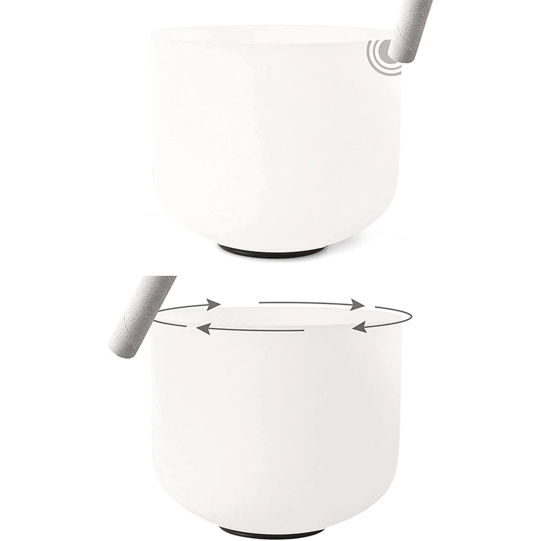 

ABYM Поющая чаша Молоток Полая звуковая чаша Молоток Толстая хрустальная чаша Палочка Ударная палочка для поющей чаши Звуковая медитация