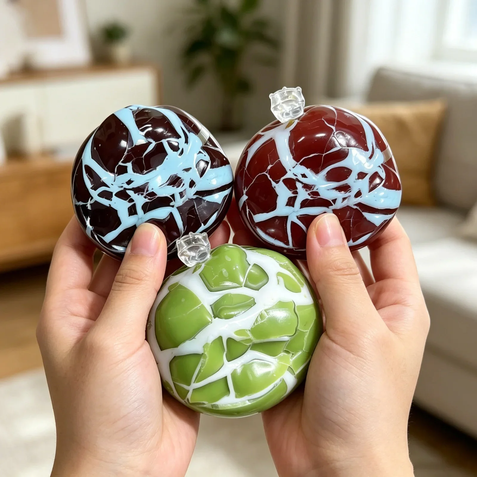 Wax Cracking Squeeze Toy Crackable Texture Crispy Feel Crunchy Sound Ball TPR Touch Sensory Decompression Gift Relieving Stress