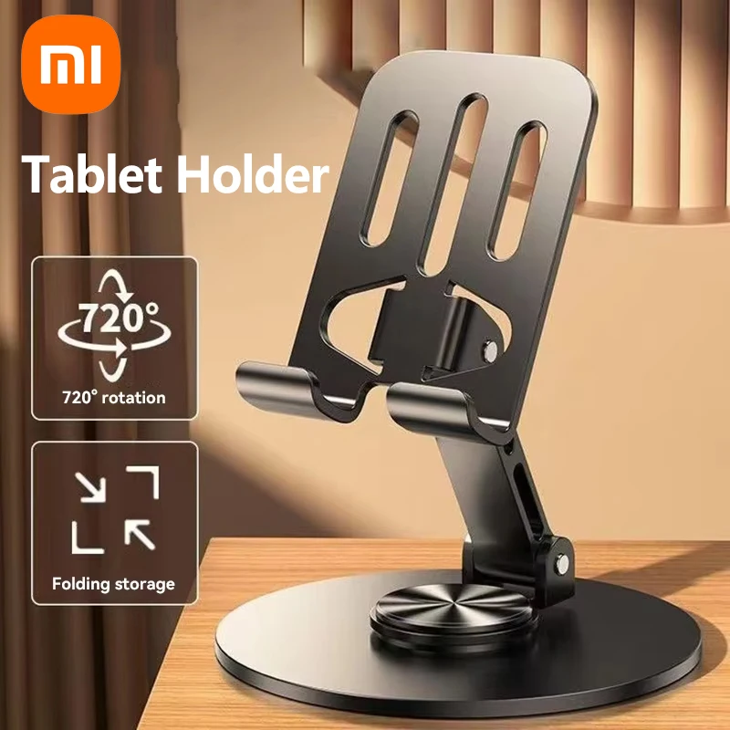 Xiaomi 720 Rotate Aluminum Alloy Tablet Holders for iPad Adjustable Folding Lazy Desktop Live Desk Holder Phone Stand Mount