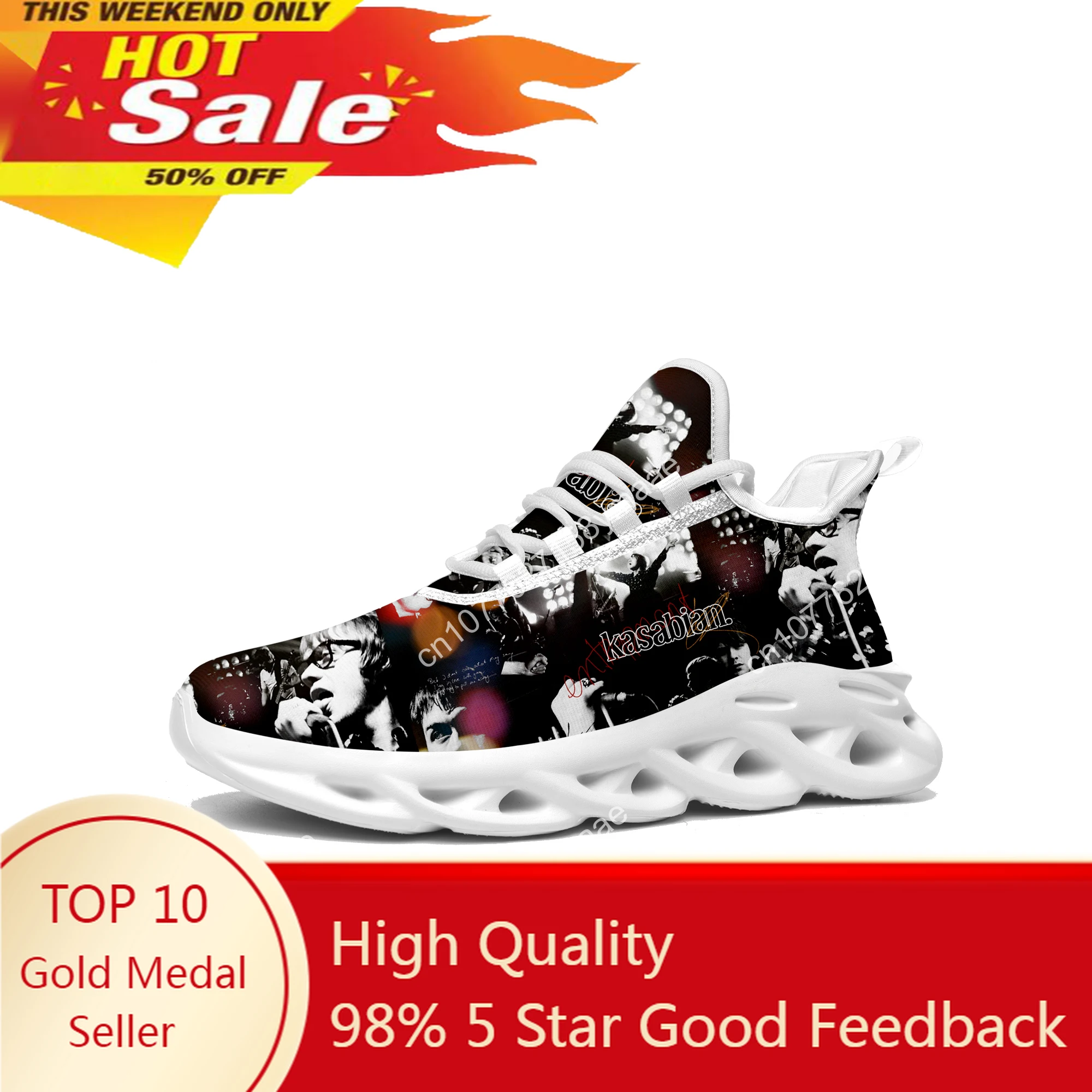 

Kasabian Rock Band Flats Sneakers Mens Womens Sports Running Shoes High Quality Sneaker Customization Shoe Lace Up Mesh Footwear