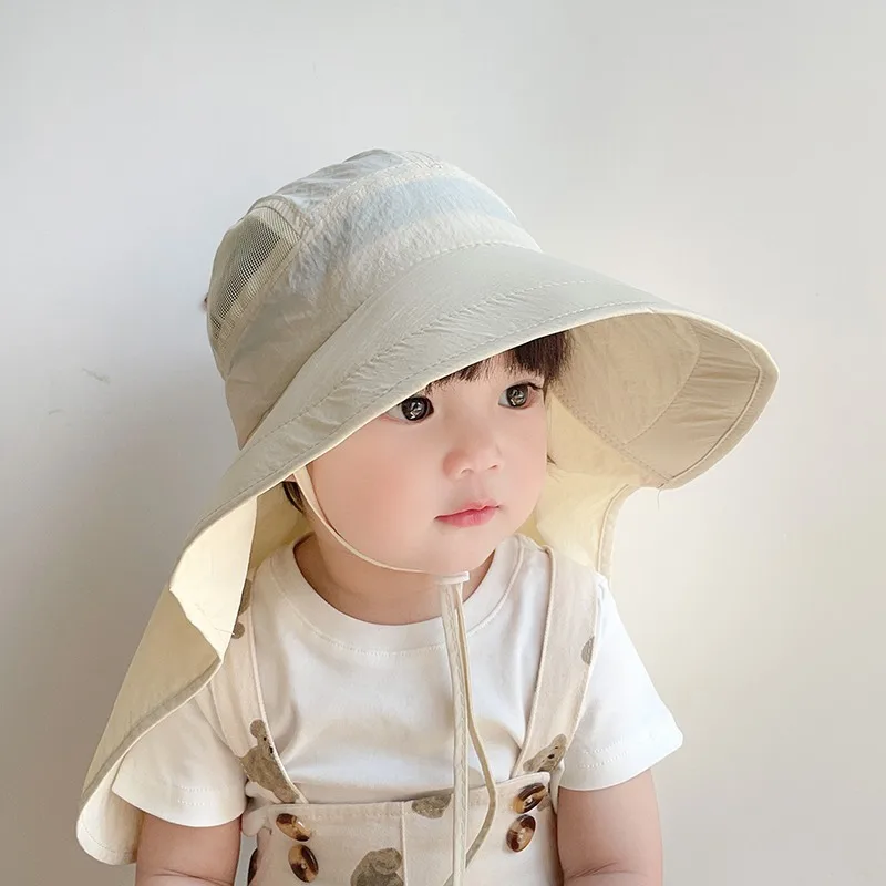 New Baby Fisherman Hat Summer Quick Dry Sun Visor Hat for Boys and Girls Thin Style Children\'s Sunshade Cap Large Brim Hats