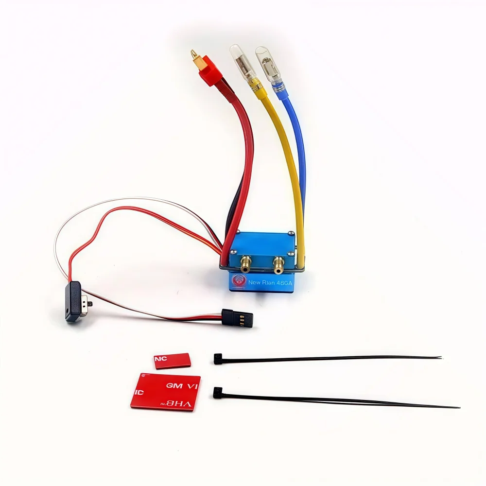 Fatjoy 480a escovado esc motor duplo resfriamento de água um para dois controlador de velocidade eletrônico para barco rc carro rc