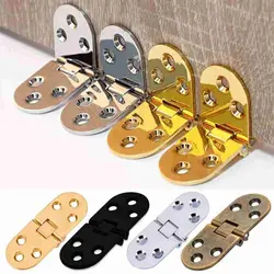 Zinc Alloy Flush Hinges 180 degree Semicircle Door Hinge Rustproof Cabinet Hinges Furniture Accessories Durable Home Hardware