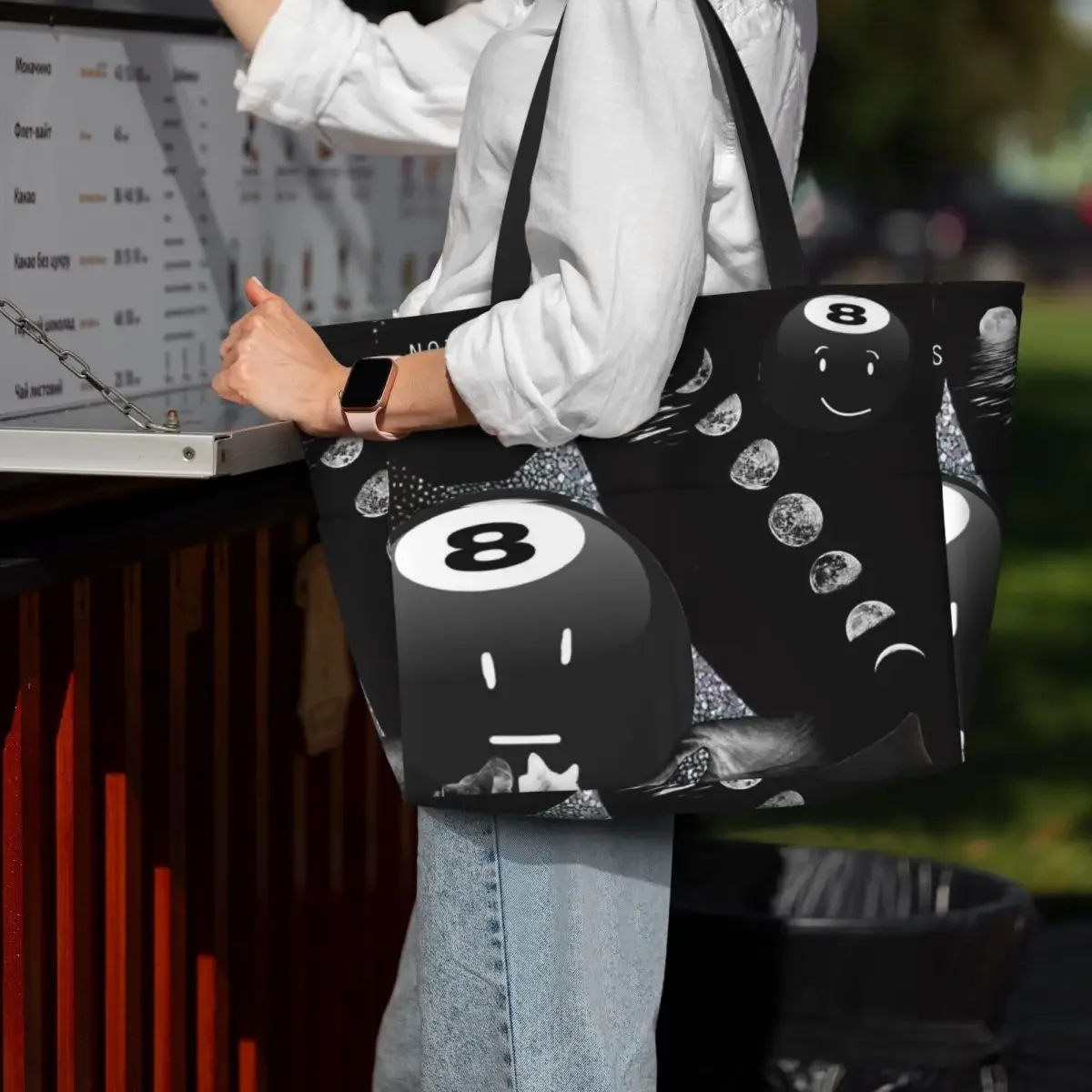 Battle For Dream Island BFDI 8-Ball Beach Tote Bag Sport Gym Yoga Duffle Large Tote Bag Women Travel Bag Fitness bag