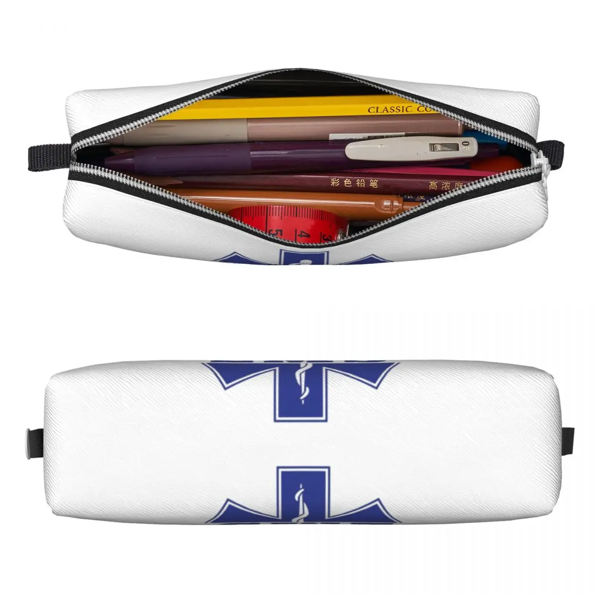 المسعف نجمة الحياة Emt الطوارئ الطبية رمز مقلمة أكياس القلم صندوق القلم للبنين بنات قلم رصاص الحقيبة حقيبة مستحضرات التجميل #2