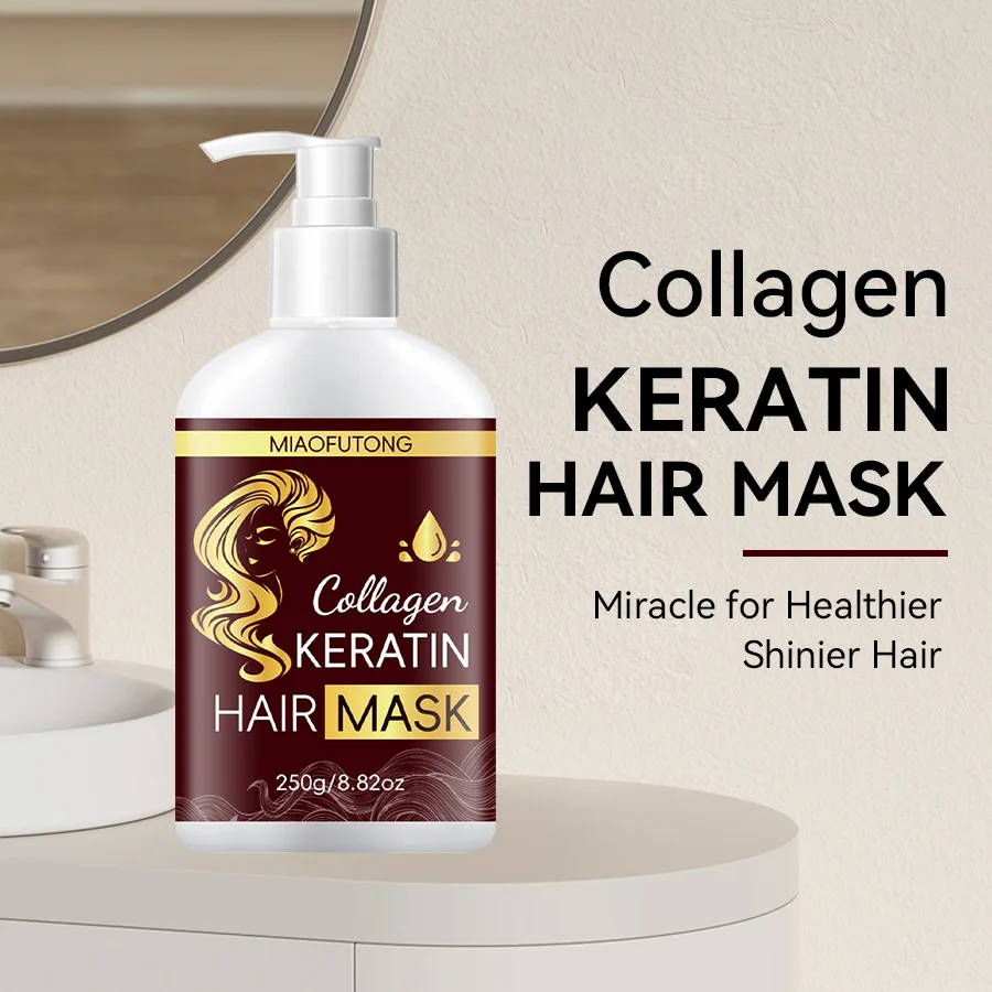

Collagen Keratin Hair Mask Moisturizes, Smoothens , Repairs Dryness and Improves Frizz Hair Conditioner