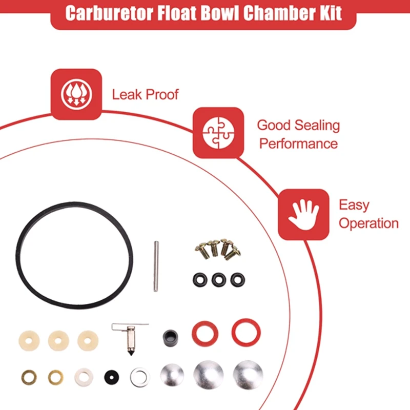 24Pcs/Set Carburetor Rebuild Kit For Tecumseh 632760B, 632760, 632760A, 632809 Outdoor