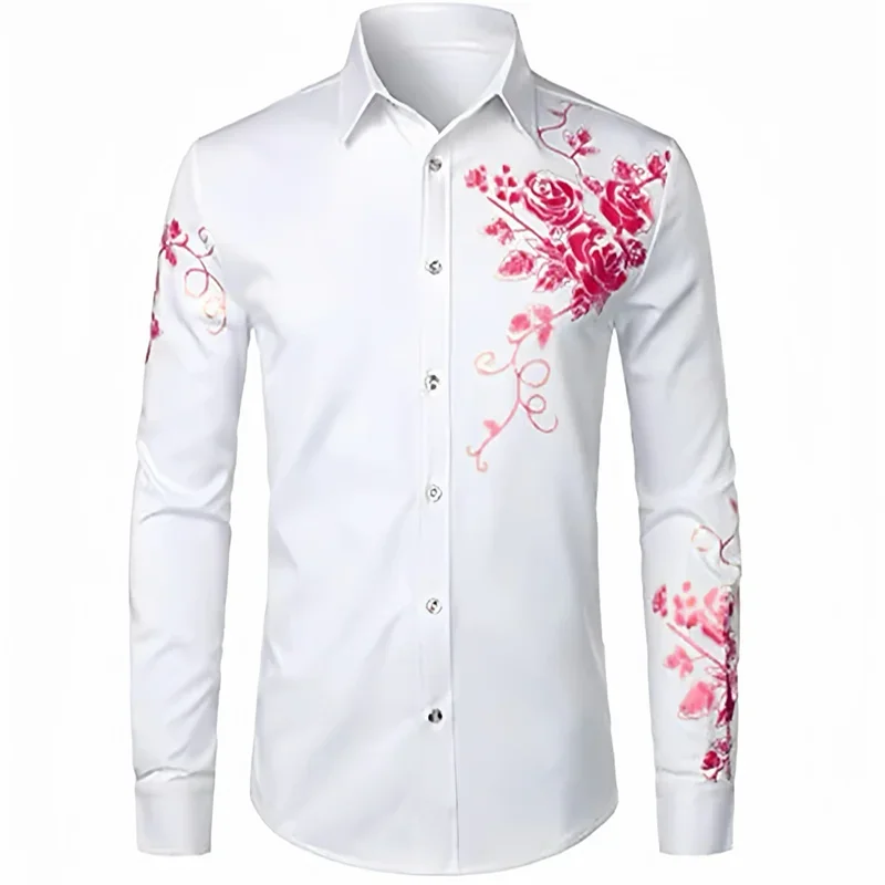 

10-цветная мужская рубашка с длинными рукавами, рубашка с 3D принтом, верхняя одежда, модная повседневная повседневная одежда для покупок XS-6XL