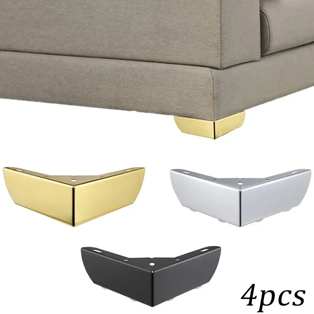 Eeatop 4pcs Heavy Load Bearing Furniture Legs Metal Cabinet Three-pronged Feet Triangle Sofa Legs DIY Furniture Hardware Legs