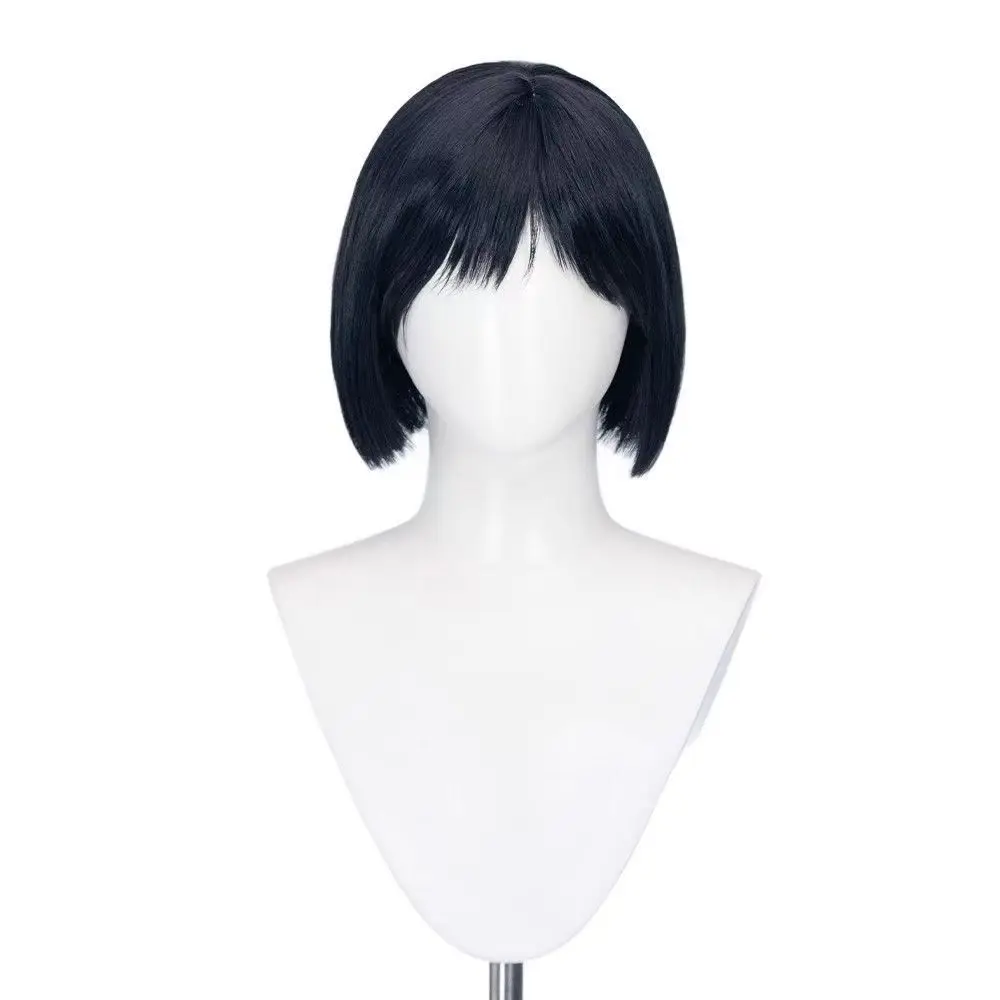 Disponible Juego SILENT HILL F Hinako Shimizu Cosplay Peluca sintética negra de 30 cm para mujer, resistente al calor, ideal para fiestas de Halloween + gorro gratis