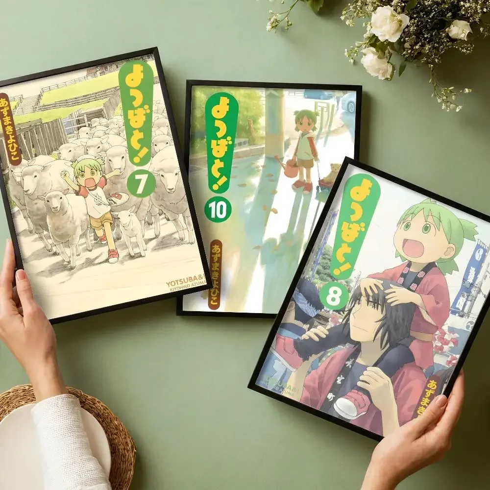 Y-Yotsuba Comics Anime Poster Stickers Painting Self-Adhesive Mural HD Wall Decals For Bedroom Living Room Home Decor Gift