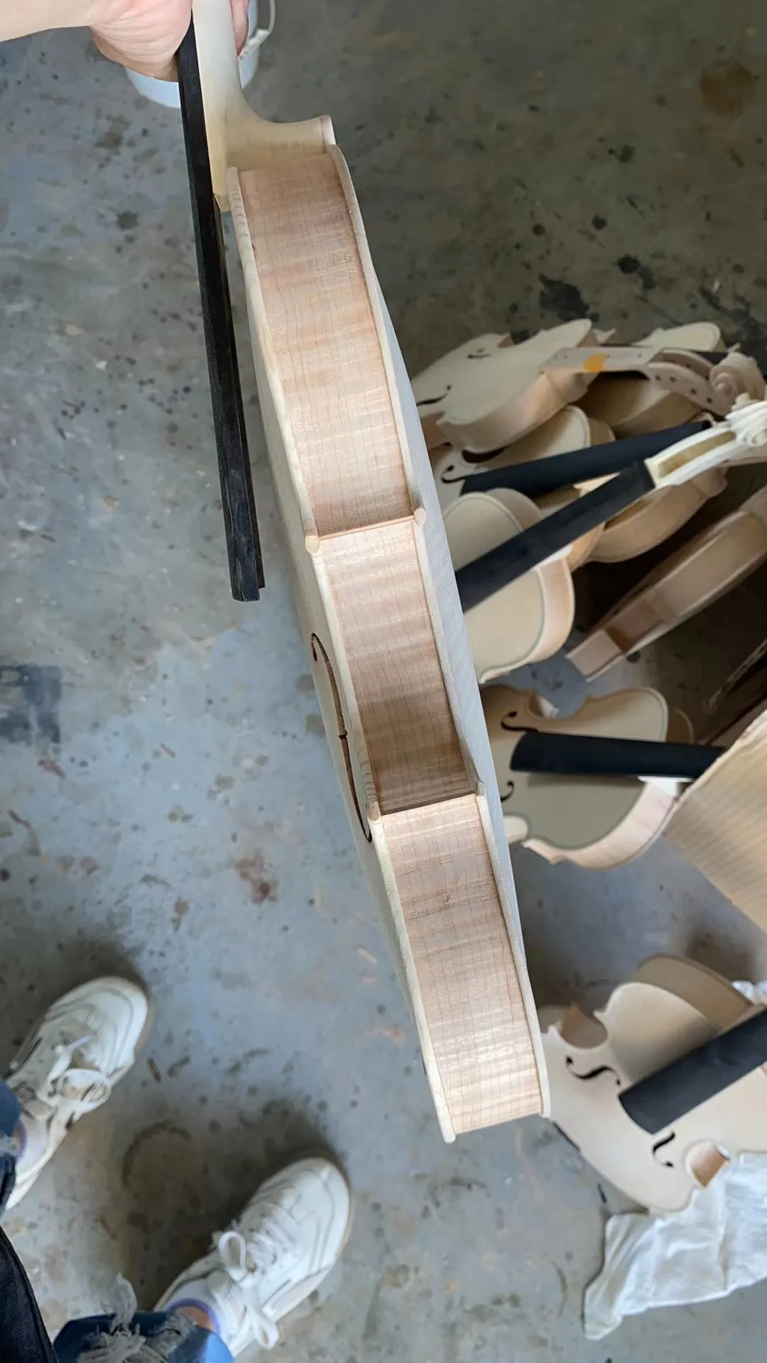 hand Maple white embryo violin unfinished maple wood violin 4/4 3/4 solid wood white violino With ebony fingerboard