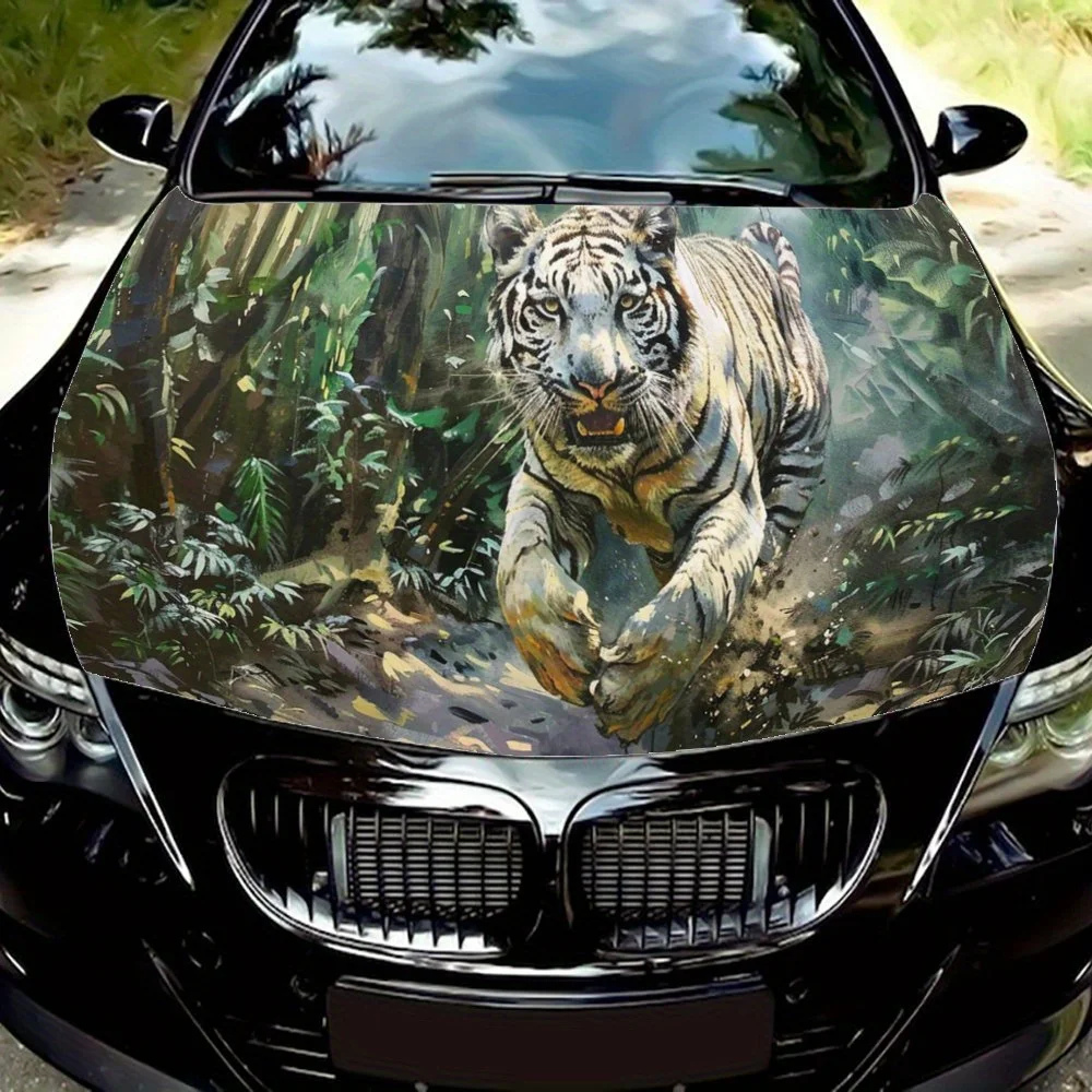 White tiger, jungle, animals, nature, forest Decal Stickers for Car Covers Stickers for Decorating Car Covers Vinyl Decals for C