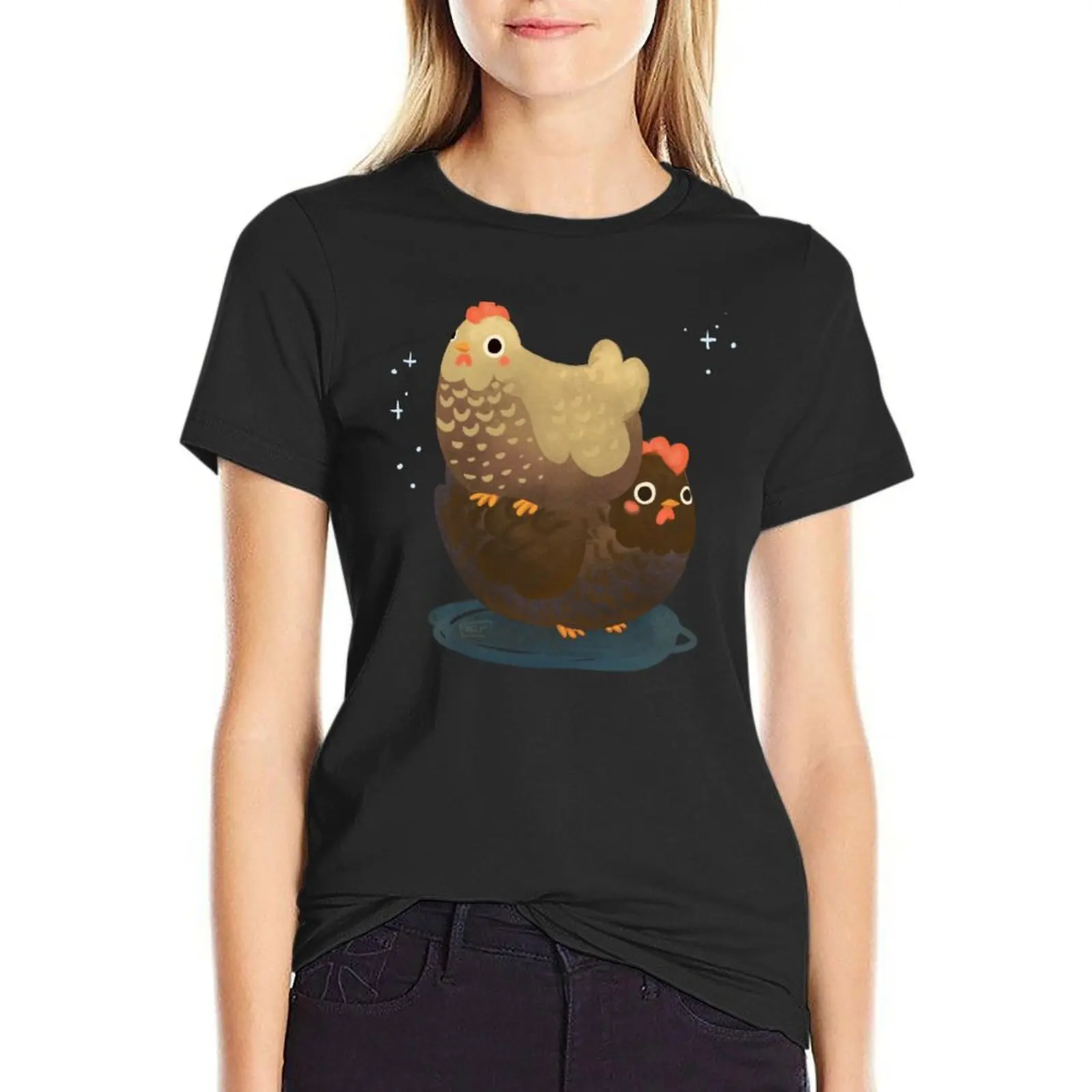 

chubby chickens T-Shirt blacks vintage anime clothes t-shirts for Women pack