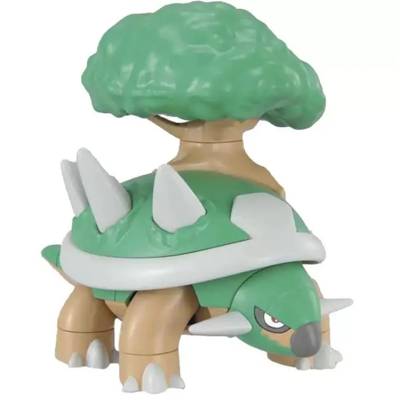 Original Bandai Pokemon Figures Torterra Chelterrar Anime Action Figure Simple Assembly Collectible Model Ornaments Model Toys