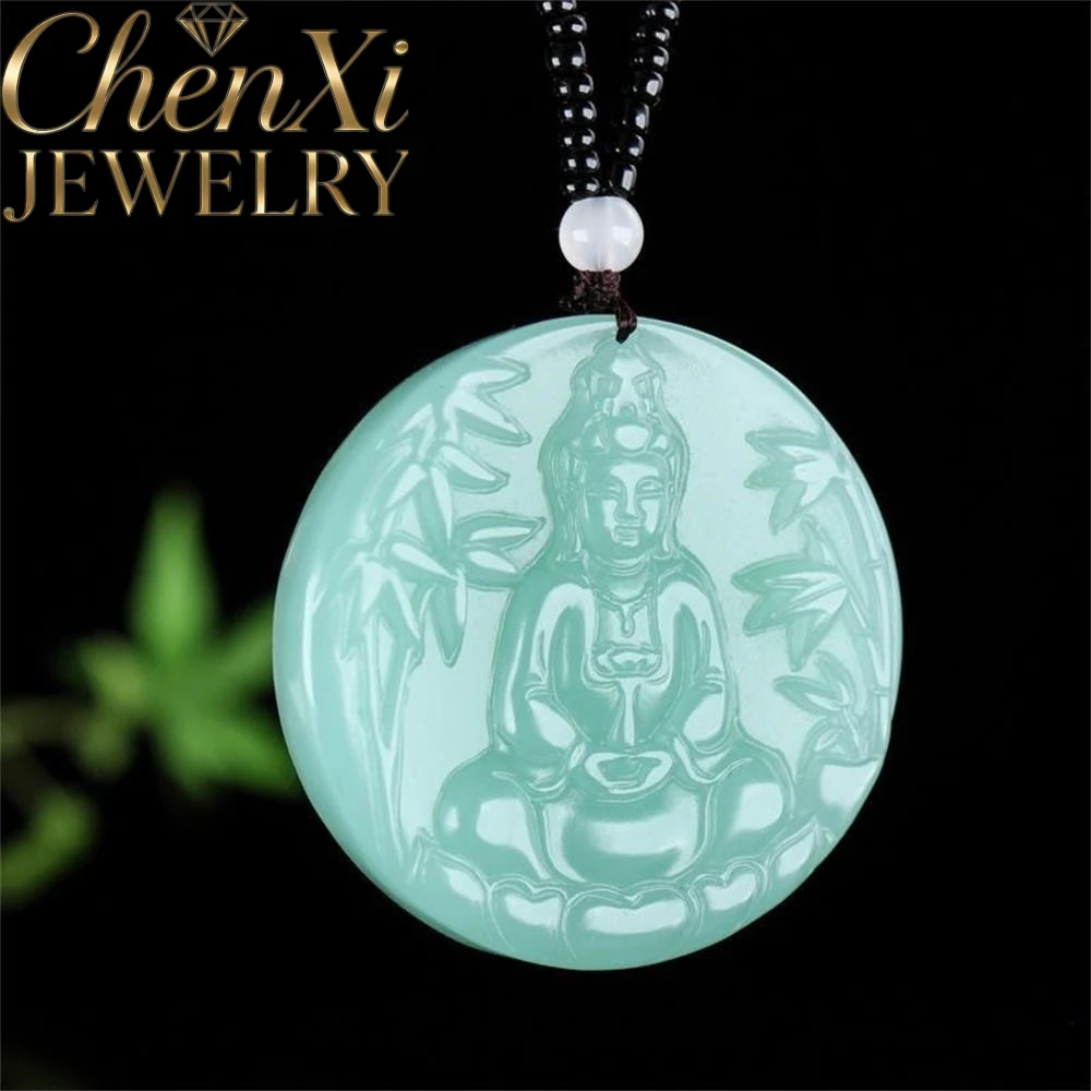 

High-End Natural Hetian Jade Bamboo Avalokitesvara Pendant Luxury Quality Fashion Fine Jewelry Exquisite Amulets And Mascots