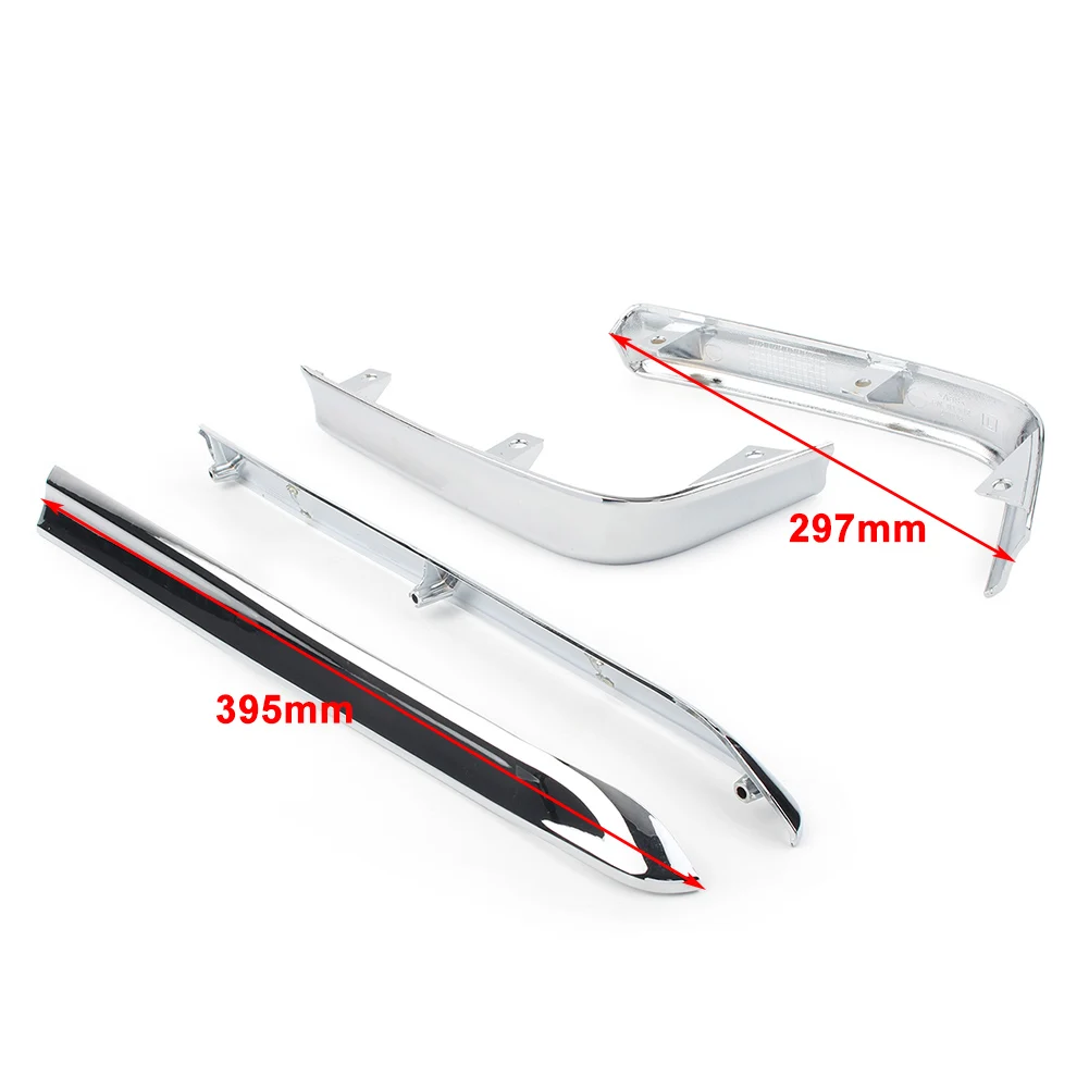 4Pcs Chrome Motorcycle Trunk Saddlebag Moulding Pannel Decoration Strips Trims For Honda Goldwing GL1800 2001-2011