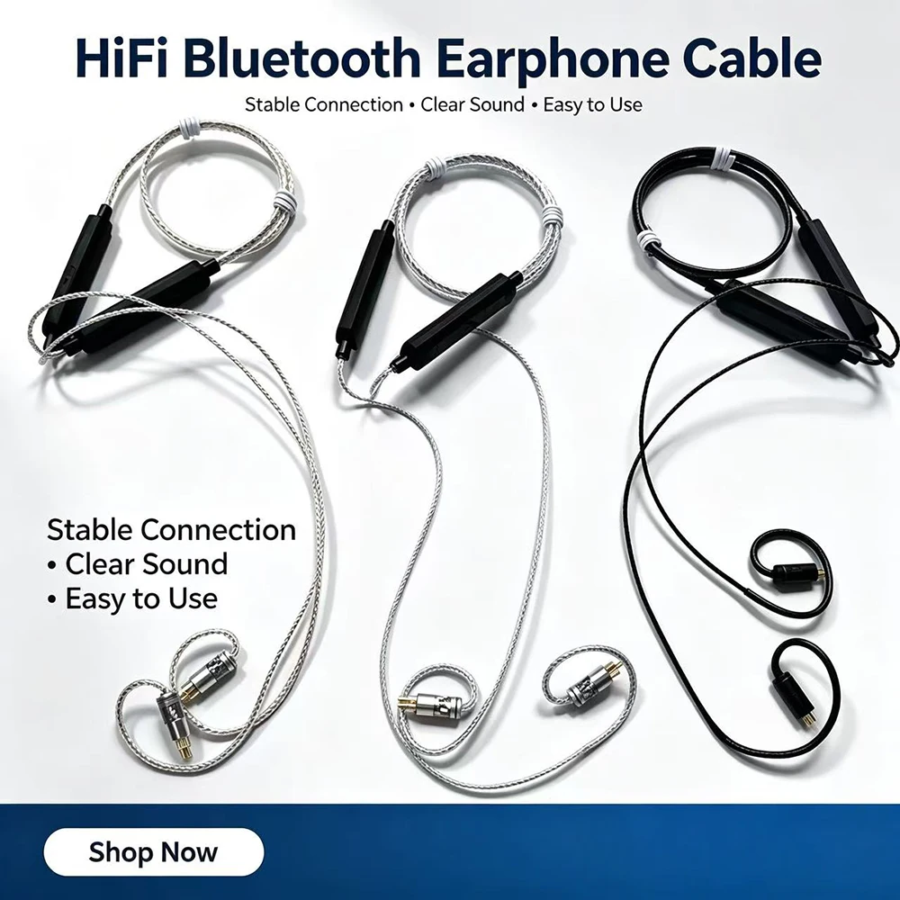 QCC5181 LDAC Wireless Module Bluetooth-Compatible 5.4 Earphone Detachable Cable aptX Voice cVc10.0 HD Mic MMCX 2Pin All 8 Share