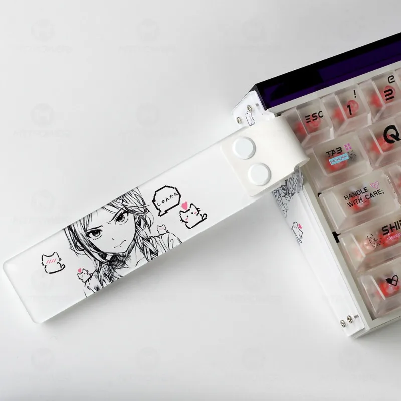 A Pair Acrylic Keyboard Side Panel Personalized  Anime Style Customized Keyboard Side Panel for MelGeek Made68 Pro/Ultra Real67