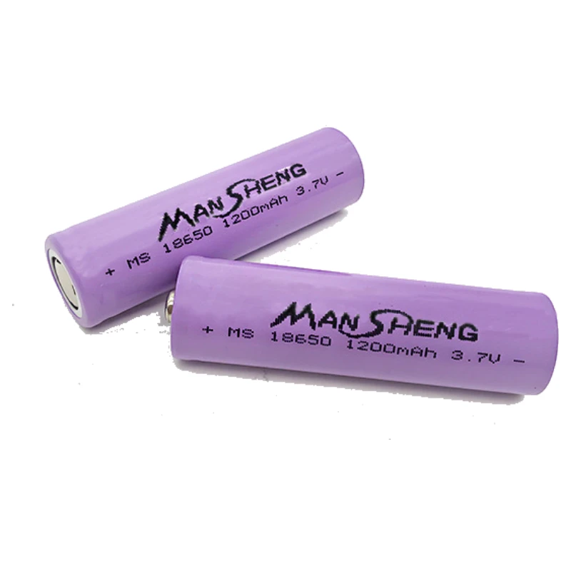 3.7V 1200mAh 18650 Large Capacity Rechargeable Lithium-ion Battery for Flashlight Small Fan Microphone Alarm Clock Battery