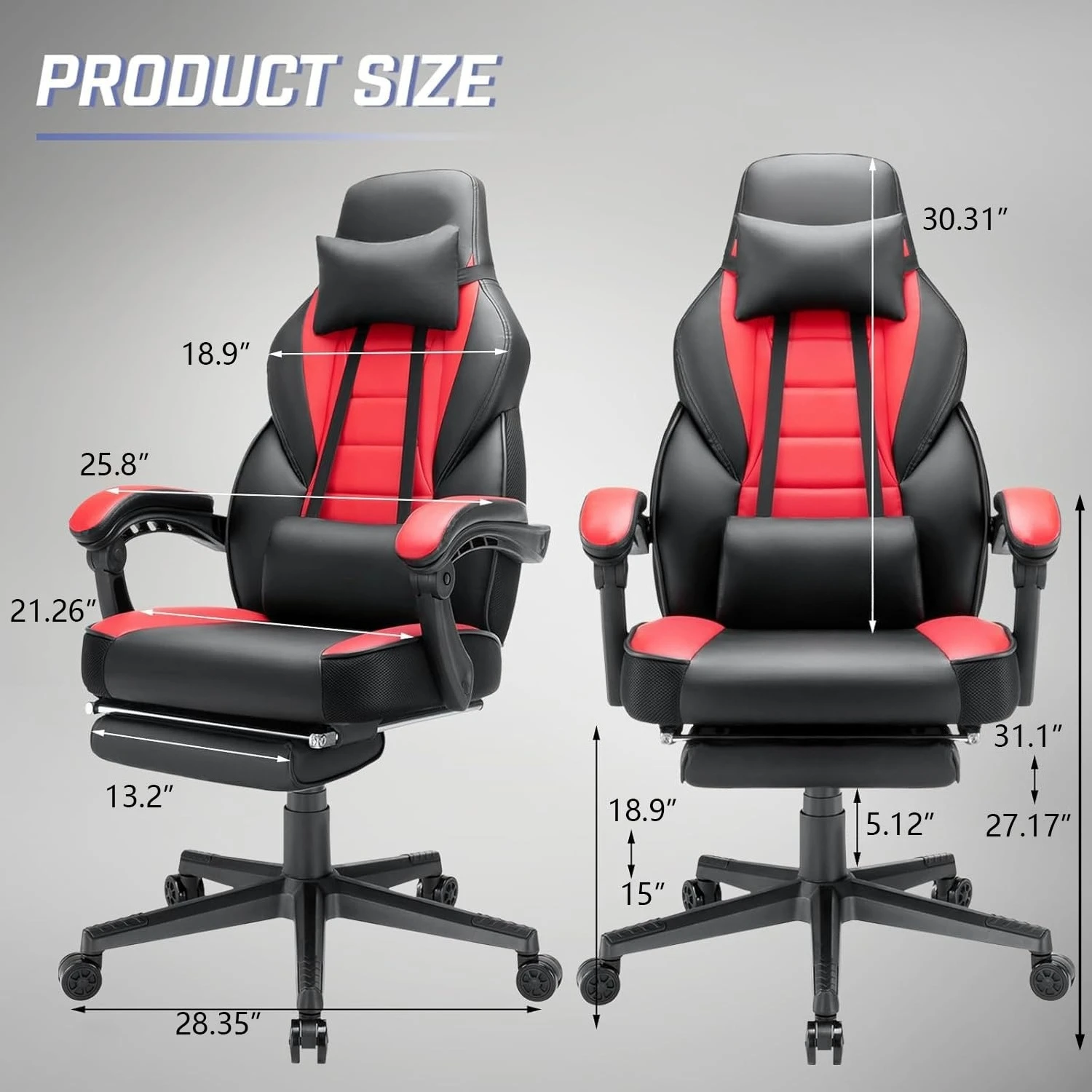 Office X Furniture - Sedia da Gaming Robusta per Persone