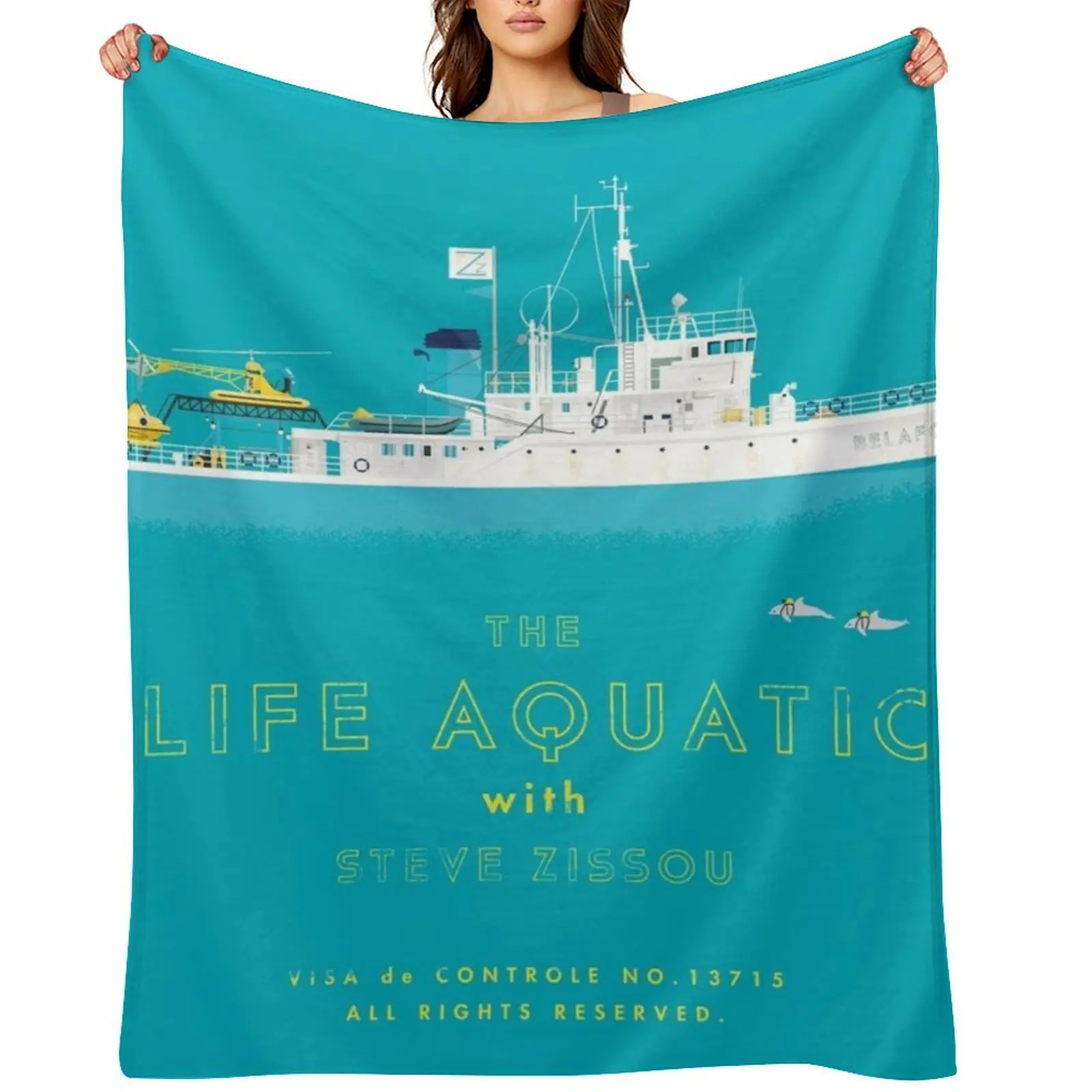 

The Life Aquatic with Steve Zissou Throw Blanket Comforter Luxury St heavy to sleep Sofa Throw Blankets