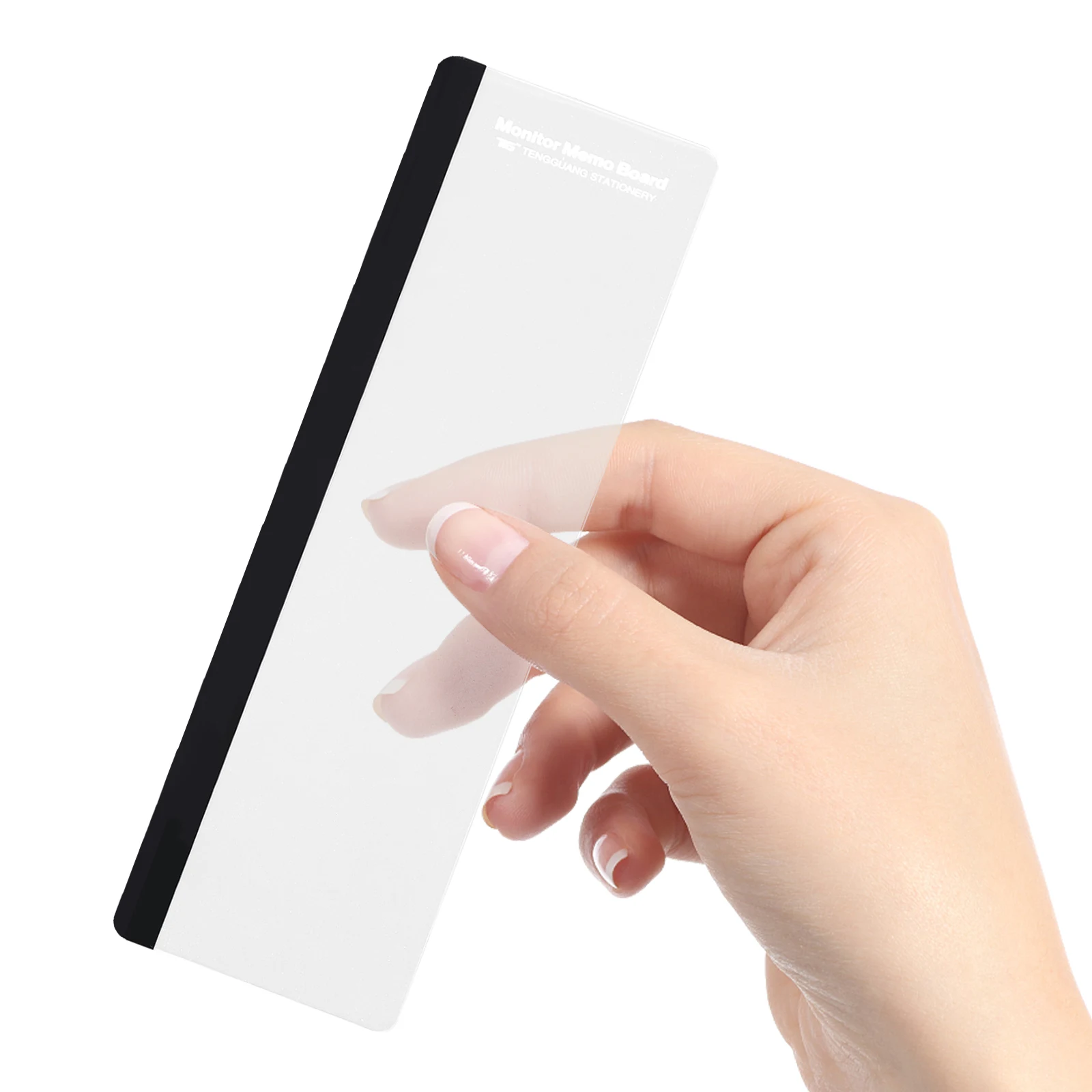 

Right Side Transparent Acrylic Monitor Memo Board Office Gadget Screen Message Reminder Phone Holder Memo Board