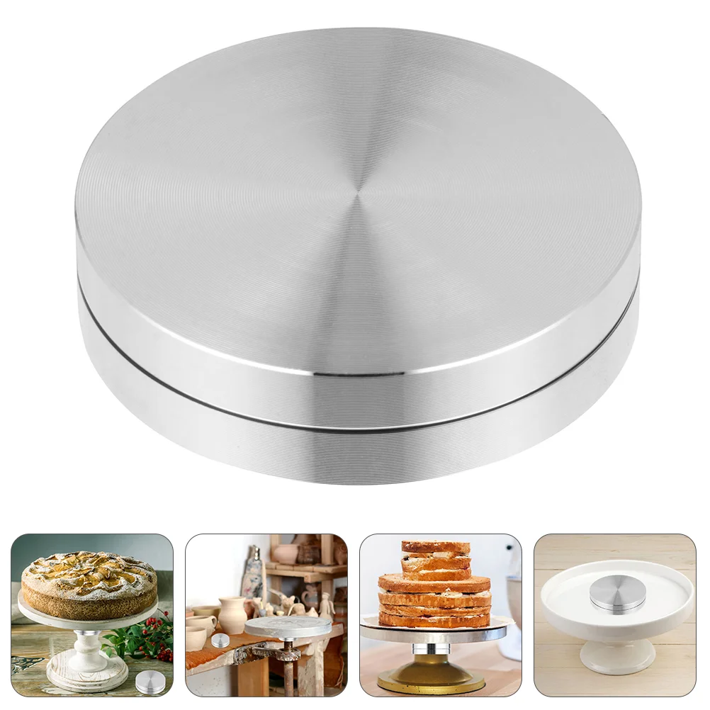 Turntable Base Decor Bearing Feeder Aluminum Alloy Glass Rotating Tray Baby Stand