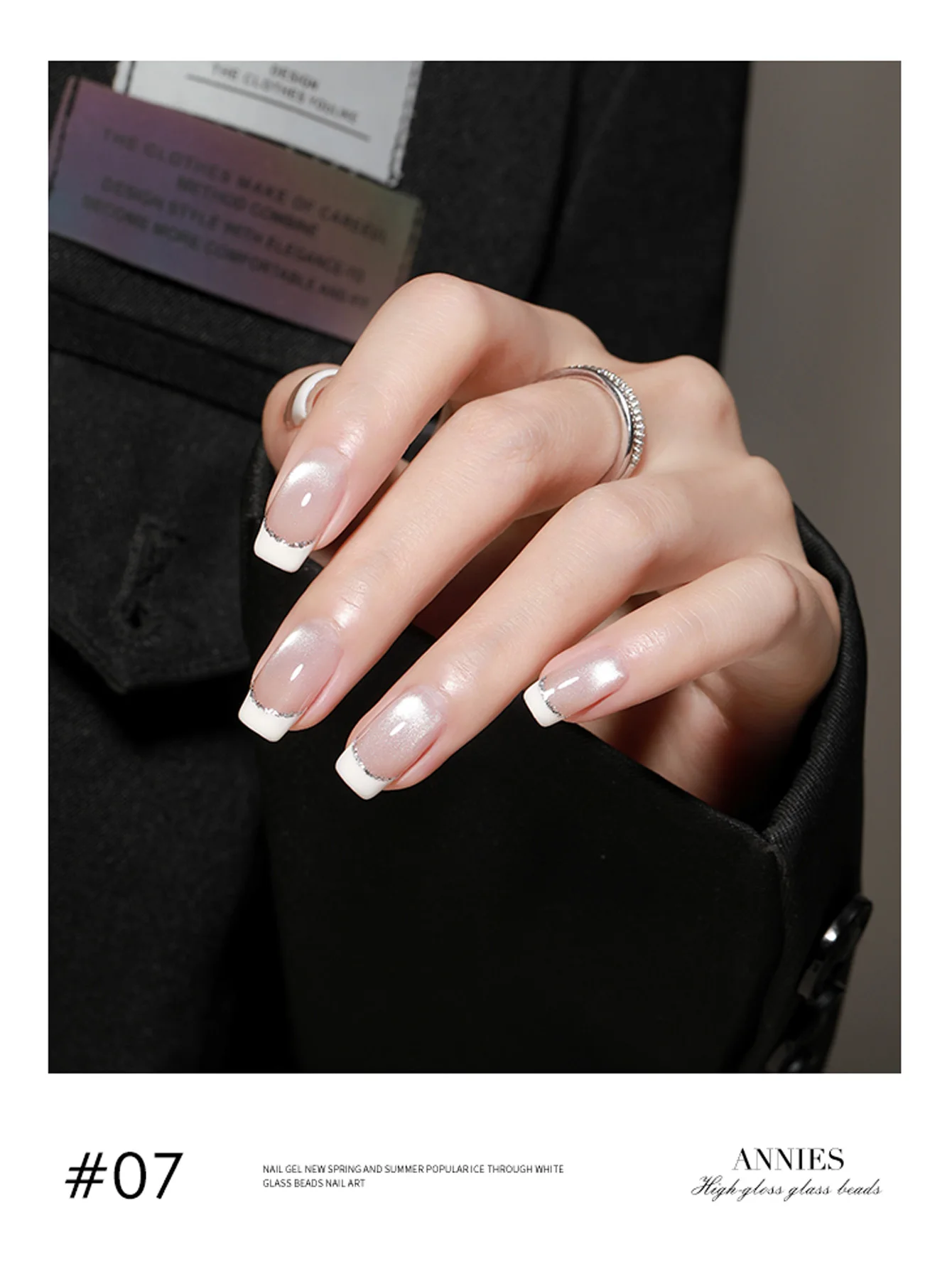 12 مللي ثانية واحدة التسوية النمط الفرنسي طلاء الأظافر الغراء 2025 جديد عالية التشبع متموج النمط الفرنسي اللوحة صالون الأظافر