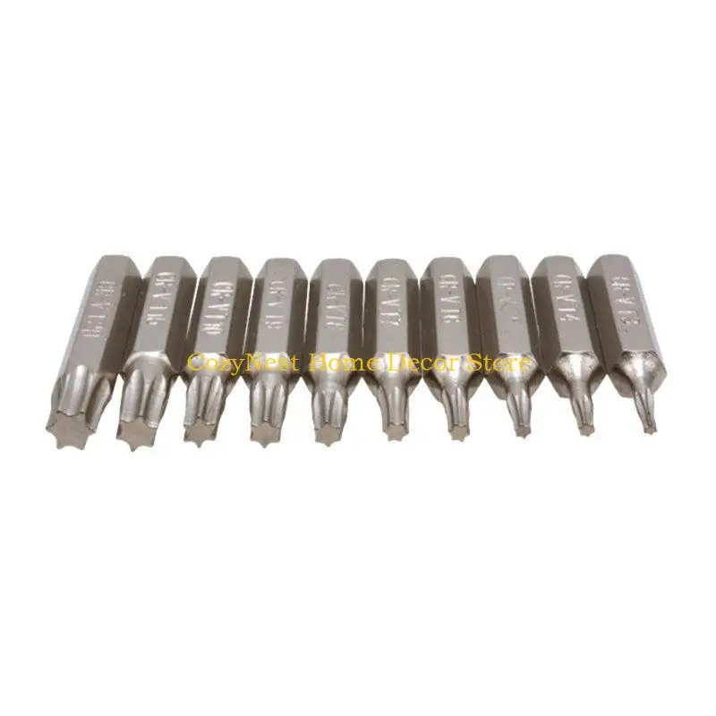 92mf 10pcs 4mm Felech Bit Bit Bit Bit Set 1/4 polegada Segurança hexagonal Ferrista fenda fenda Ferramenta broca