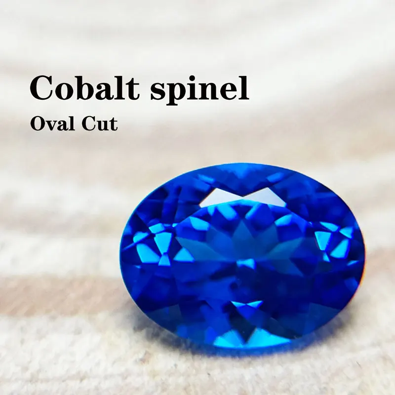 

L-Blue Demon Color Lab Grown Cobalt Spinel Oval Shape VVS1 Diamond for DIY Jewelry Making Materials with Certificate Wholesale