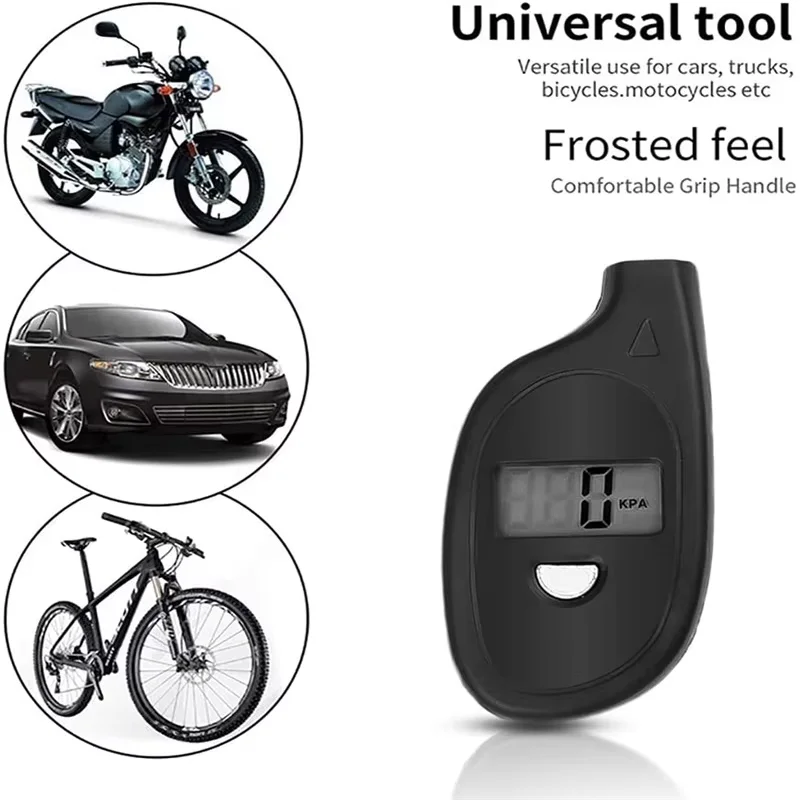 Mini Keychain Style Tire Gauge Digital Lcd Display Car Tire Air Pressure Tester Meter Auto Car Motorcycle Tire Safety Alarm Tool